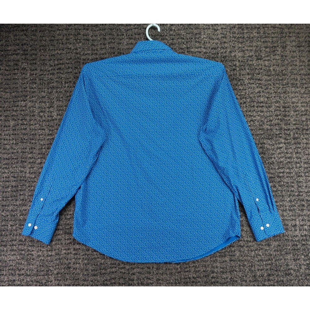 Peter Millar Shirt Mens XL Blue Star Pattern Summer Comfort Performance Golf - Picture 9 of 11